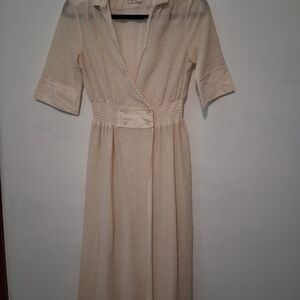 Chic Cream Midi Dress